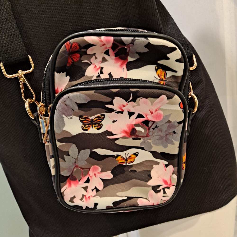 Butterfly Floral Mini Crossbody Bag